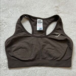 Gymshark Brown Racerback Sports Bra Medium Support